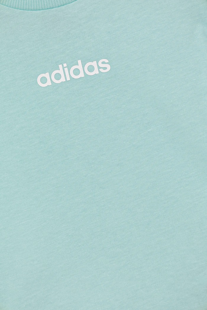 Komplet bawełniany niemowlęcy adidas JC9743 turkusowy