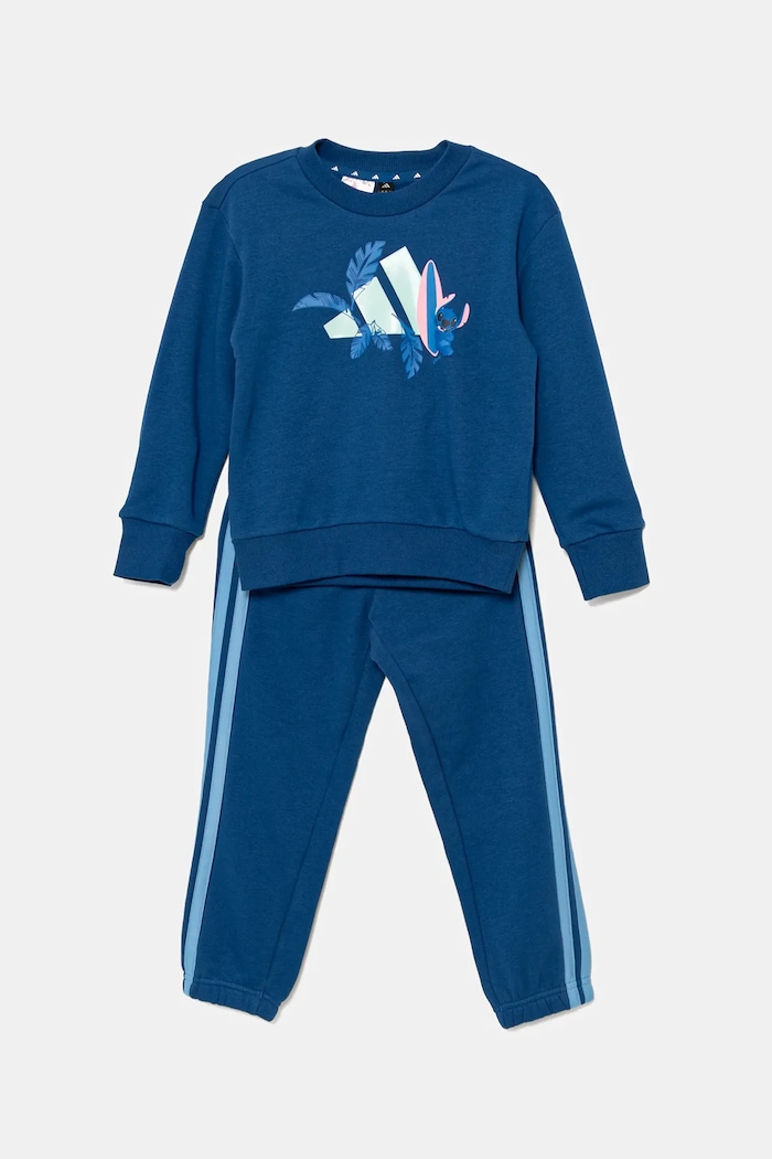adidas set tuta da ginnastica per bambini JF3660 blu navy SS25