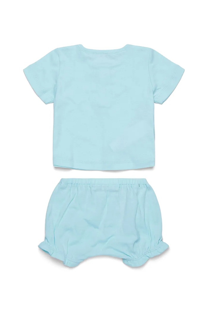 Marni set de bumbac pentru bebelusi MX039-BOX-KIT KIT APPAREL M01442 turcoaz SS25