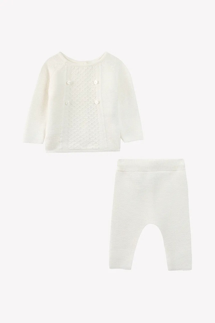 Tartine et Chocolat komplet bawełniany niemowlęcy CA36020.80.86 biały SS25