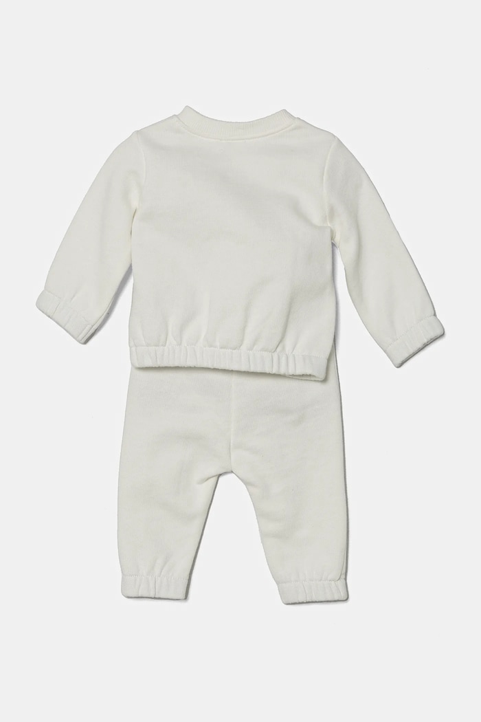 United Colors of Benetton komplet dresowy bawełniany niemowlęcy 3J70AK012.W.Seasonal biały SS25