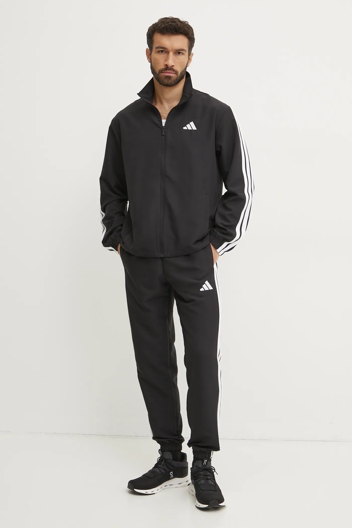 Trenirka adidas 3-Stripes tkanina crna JI8849