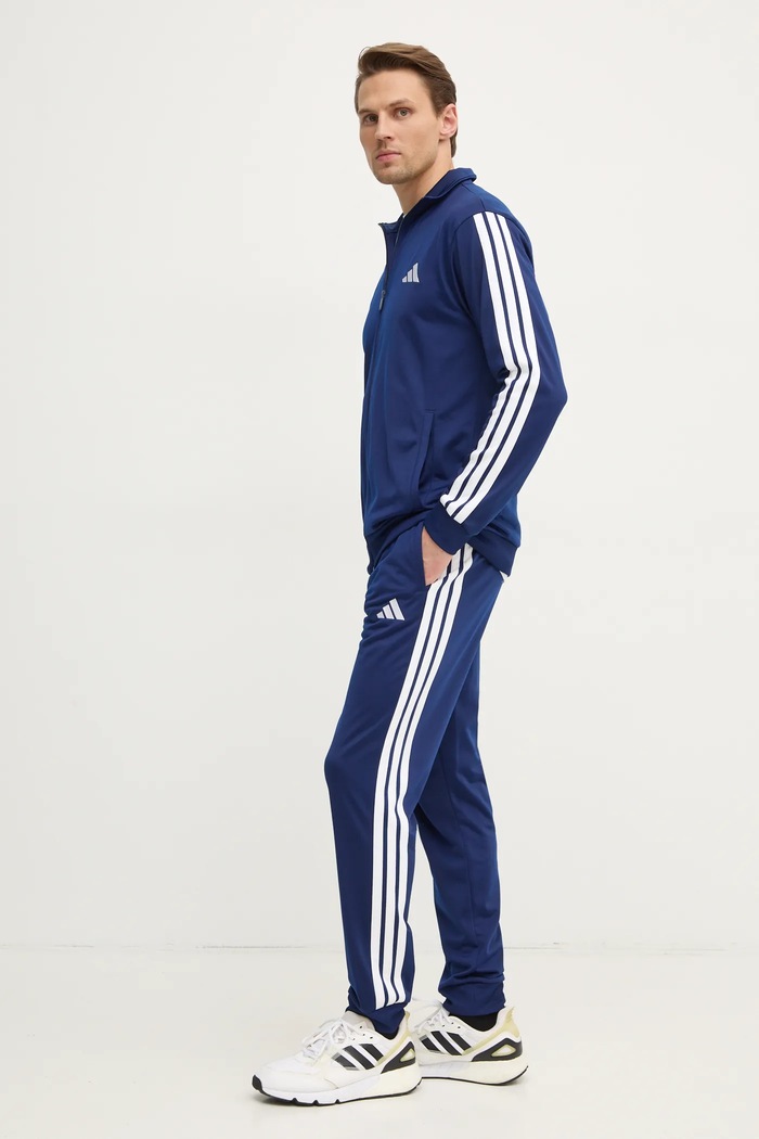 Tepláková souprava adidas 3-Stripes látka námořnická modř JI8859
