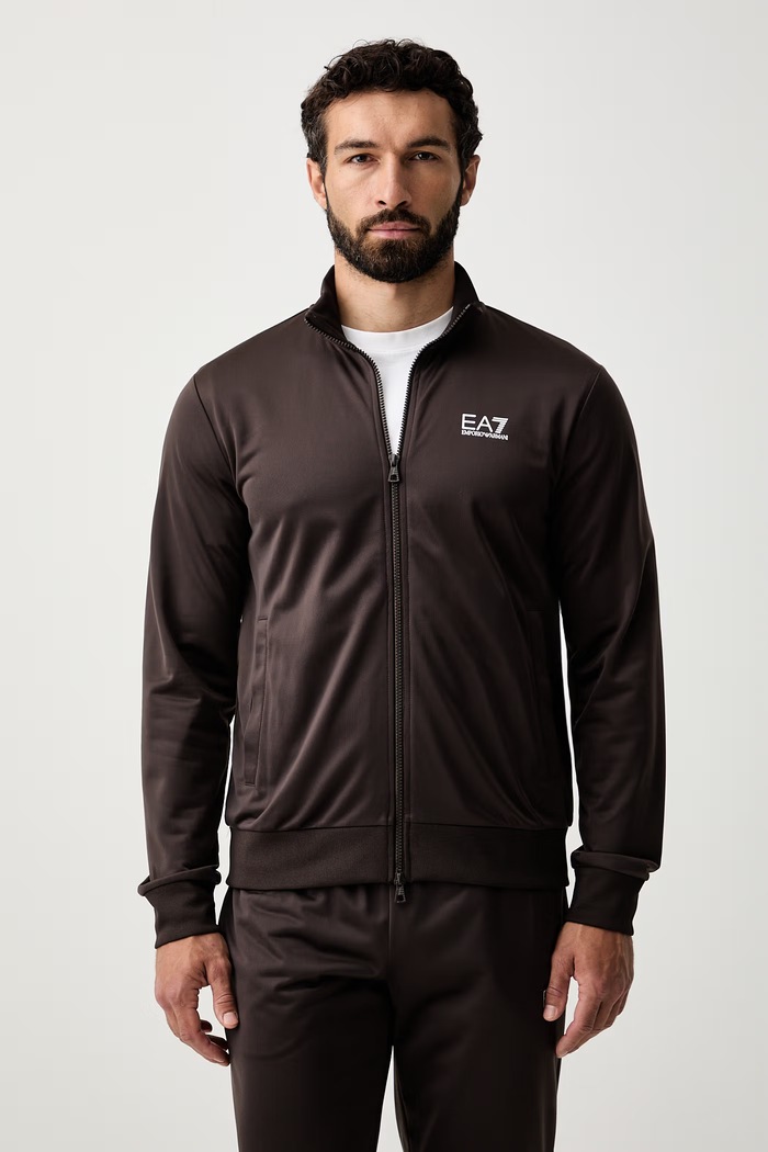 EA7 Emporio Armani komplet dresowy męski PJHCZ.8NPV65 brązowy SS26