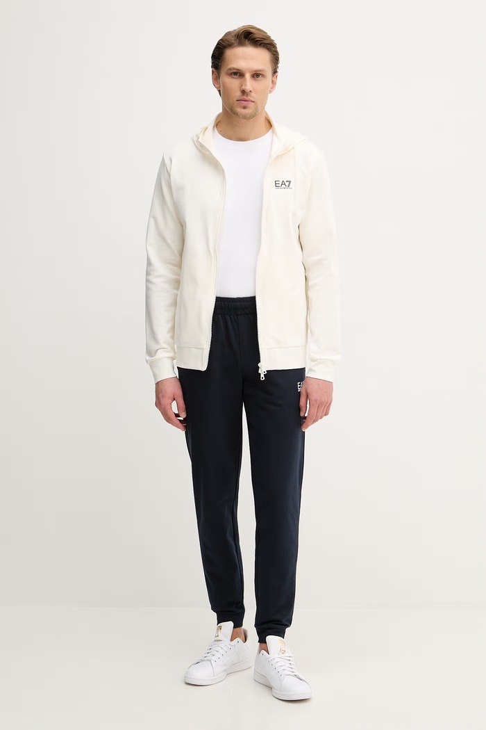 EA7 Emporio Armani trening din bumbac bumbac bej PJVRZ.8NPV63