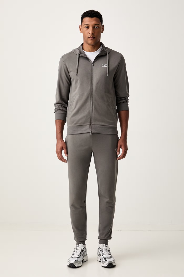 EA7 Emporio Armani komplet dresowy męski bawełniany szary PJVRZ.8NPV63