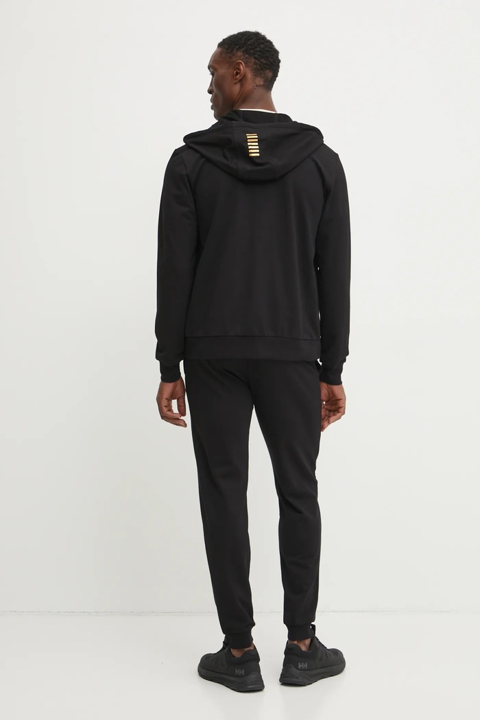 Bavlněná tepláková souprava EA7 Emporio Armani PJVRZ.8NPV63 černá SS26