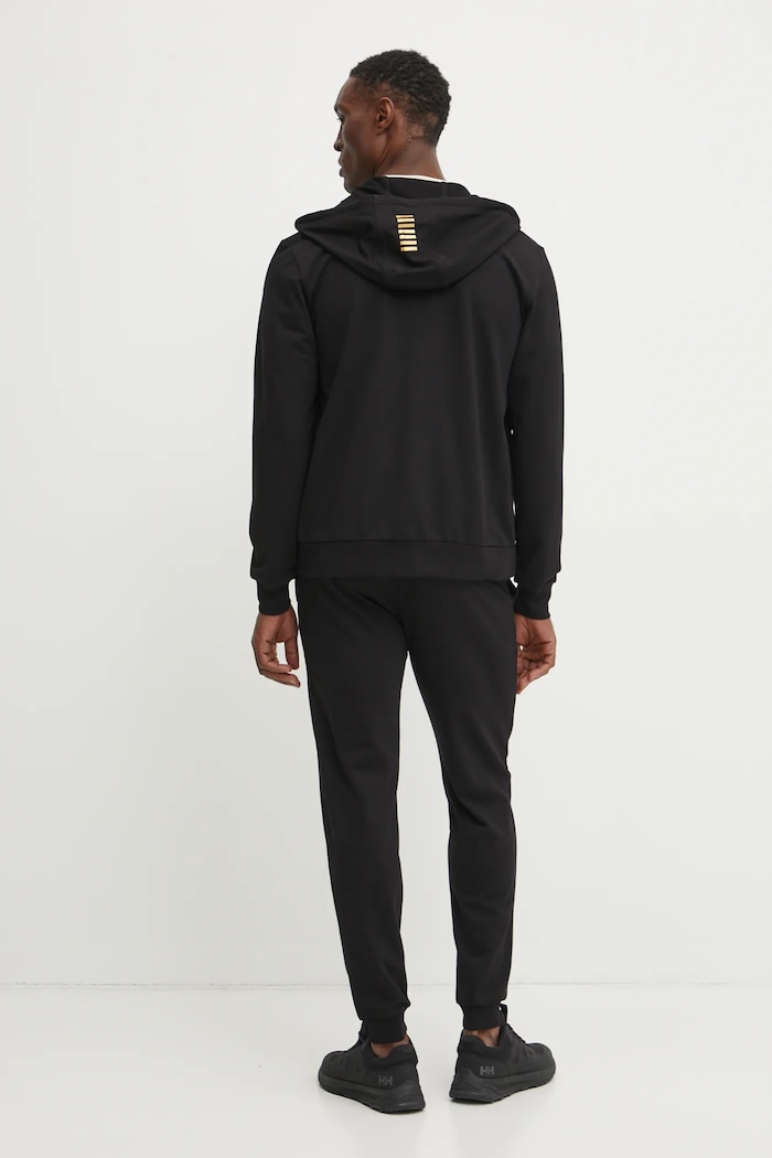 Bavlněná tepláková souprava EA7 Emporio Armani PJVRZ.8NPV63 černá SS26