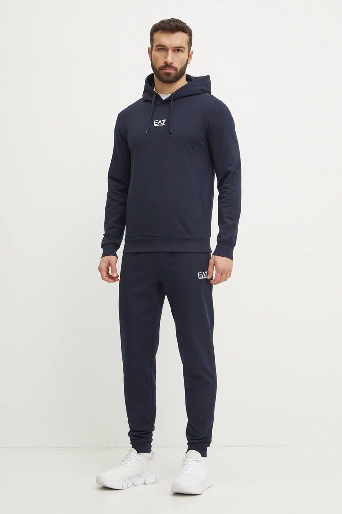 Bavlnená tepláková súprava EA7 Emporio Armani bavlna tmavomodrá PJVRZ.8NPV64