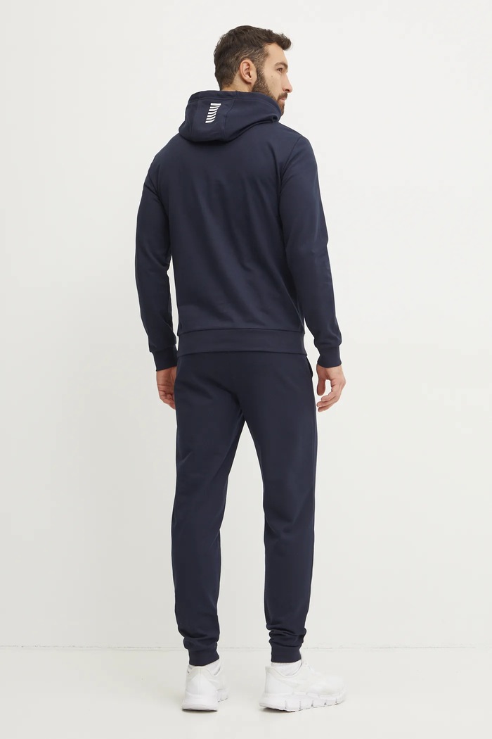 Bavlnená tepláková súprava EA7 Emporio Armani PJVRZ.8NPV64 tmavomodrá SS26