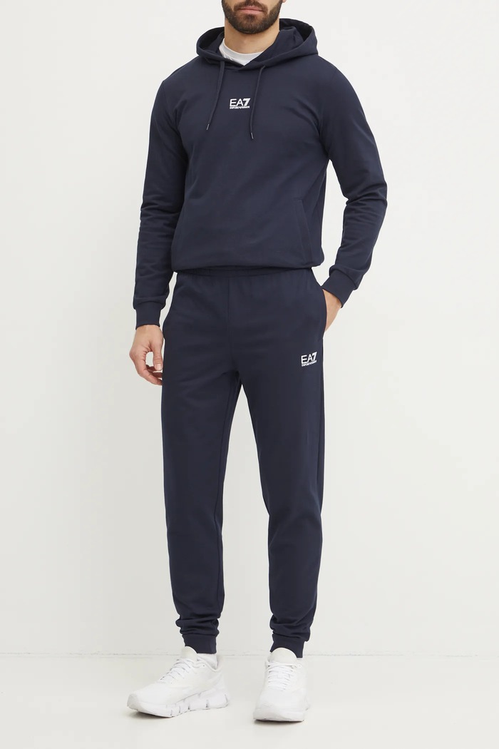 Bavlnená tepláková súprava EA7 Emporio Armani tmavomodrá PJVRZ.8NPV64