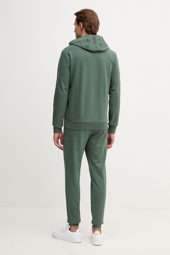 Памучен анцуг EA7 Emporio Armani PJVRZ.8NPV64 зелен SS26