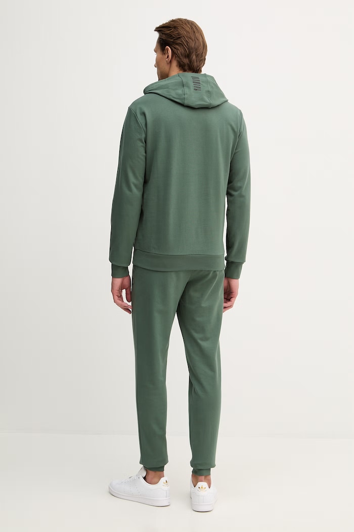 Памучен анцуг EA7 Emporio Armani PJVRZ.8NPV64 зелен SS26