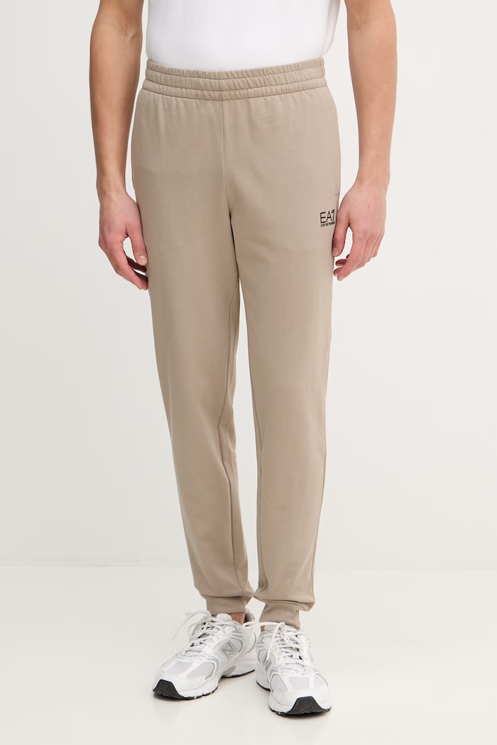 Pamučna trenirka EA7 Emporio Armani bež PJVRZ.8NPV64