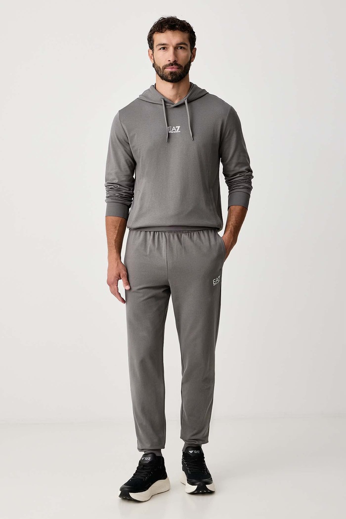 EA7 Emporio Armani Komplet dresowy męski z bawełną szary PJVRZ.8NPV64