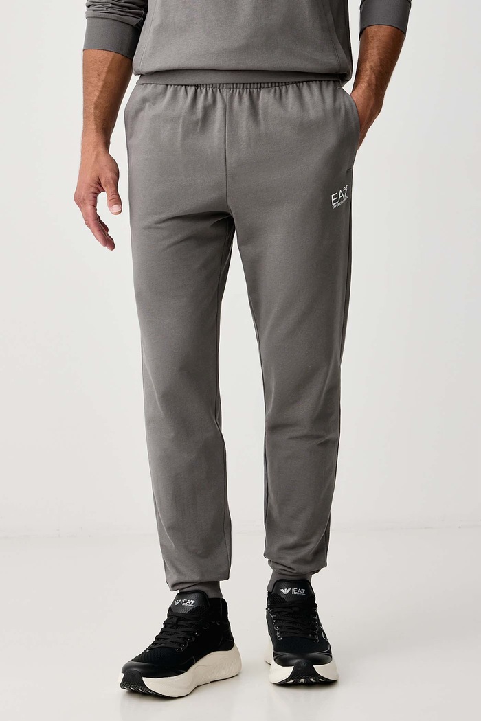 Komplet dresowy męski z bawełną EA7 Emporio Armani PJVRZ.8NPV64 szary