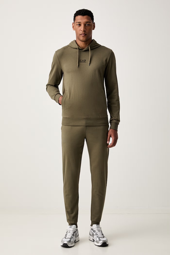 EA7 Emporio Armani komplet dresowy męski z bawełną zielony PJVRZ.8NPV64