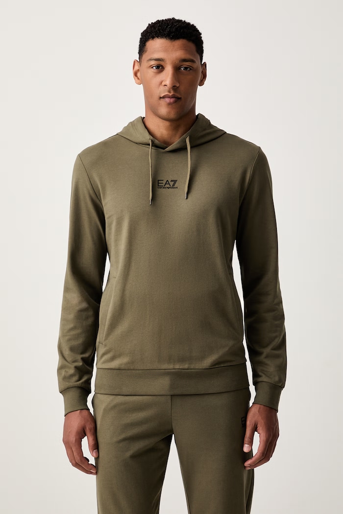 EA7 Emporio Armani komplet dresowy męski z bawełną PJVRZ.8NPV64 zielony SS26