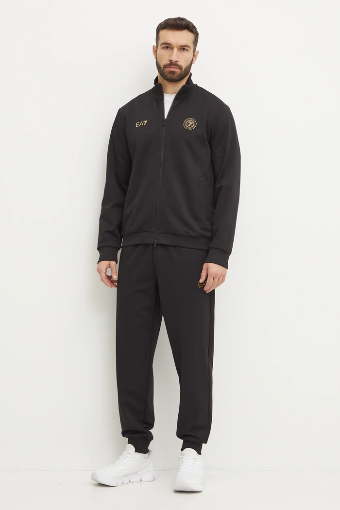 Tepláková souprava EA7 Emporio Armani látka černá AF13526.7M000554