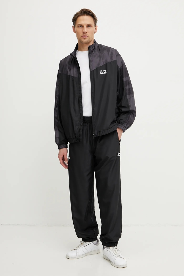 Tepláková souprava EA7 Emporio Armani látka černá AF12948.7M000078