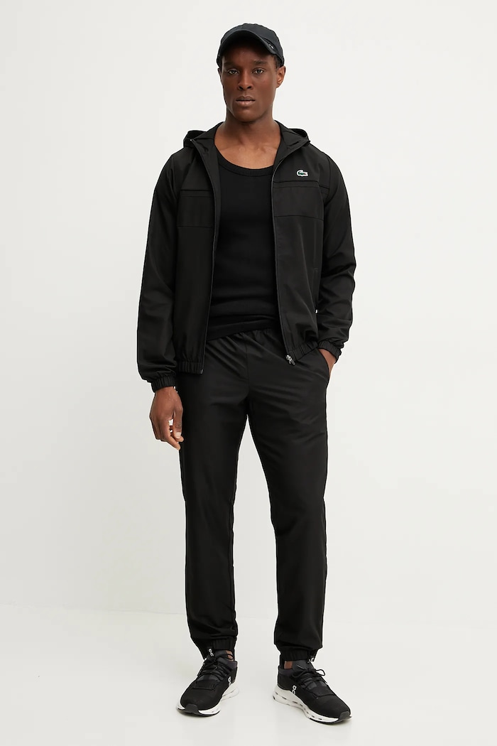 Lacoste dres aplikacja czarny WH2661
