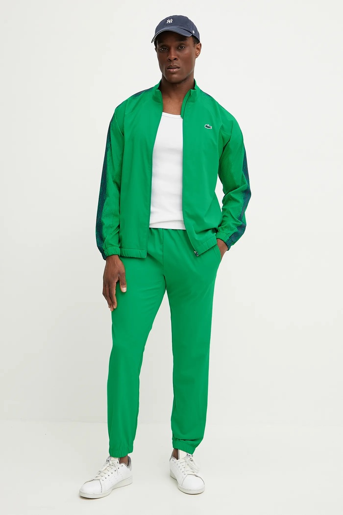 Lacoste melegítő szett mintás zöld WH8978