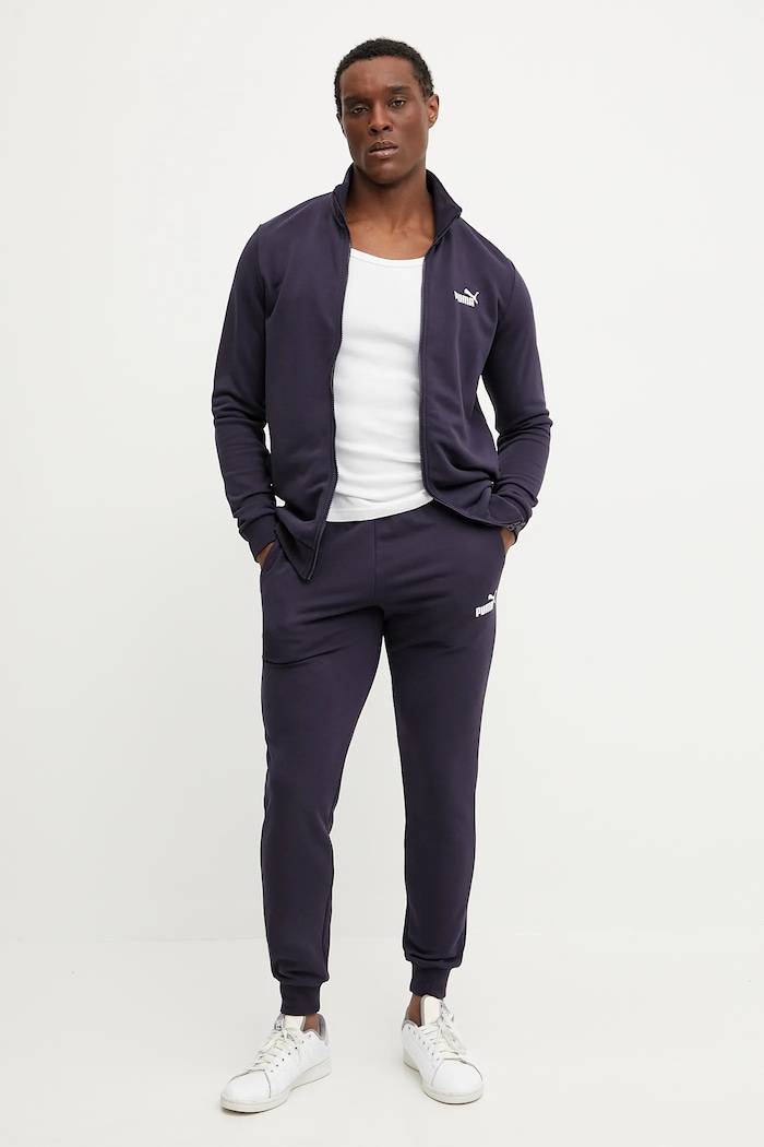 Puma melegítő szett sima sötétkék 684848
