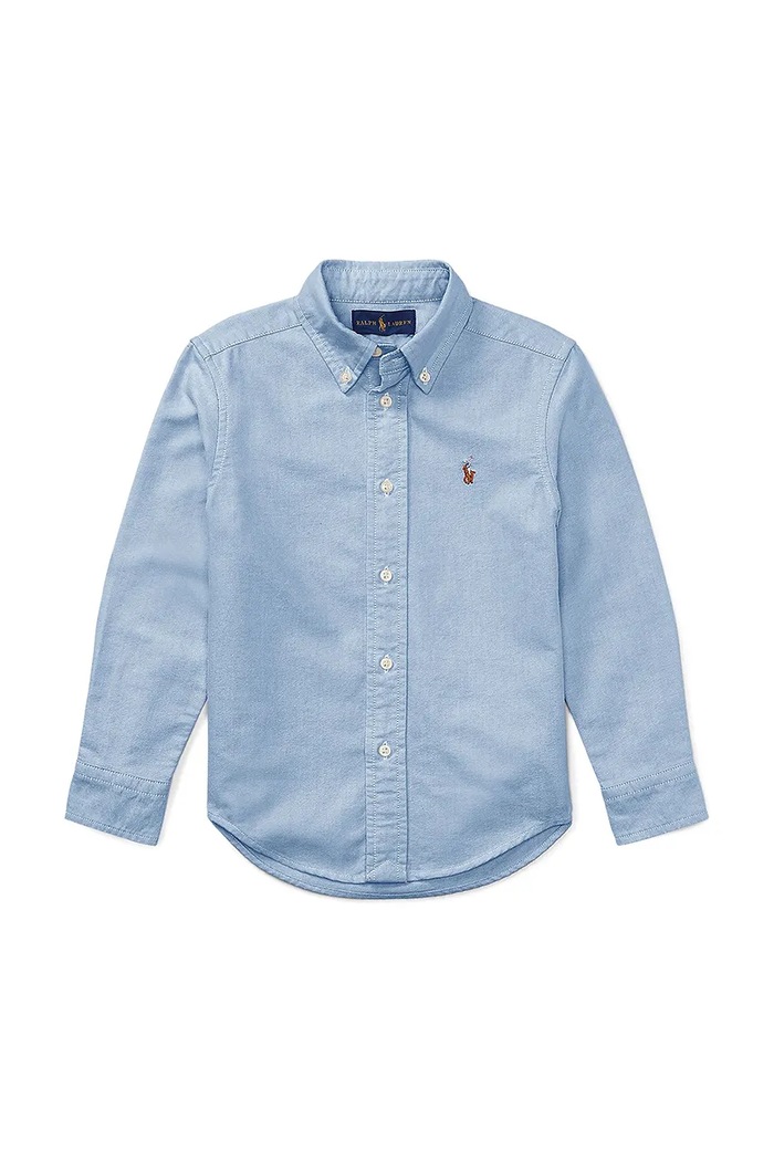 Detská bavlnená košeľa Polo Ralph Lauren 322677133002 modrá SS26
