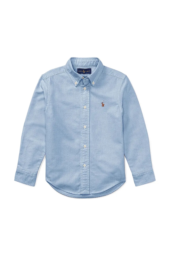 Detská bavlnená košeľa Polo Ralph Lauren 322677133002 modrá SS26