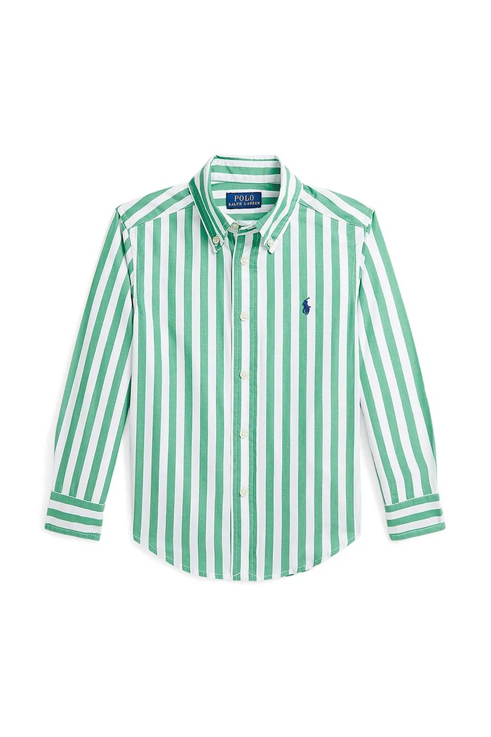 Polo Ralph Lauren koszula bawełniana dziecięca wzorzyste zielony 322918249017