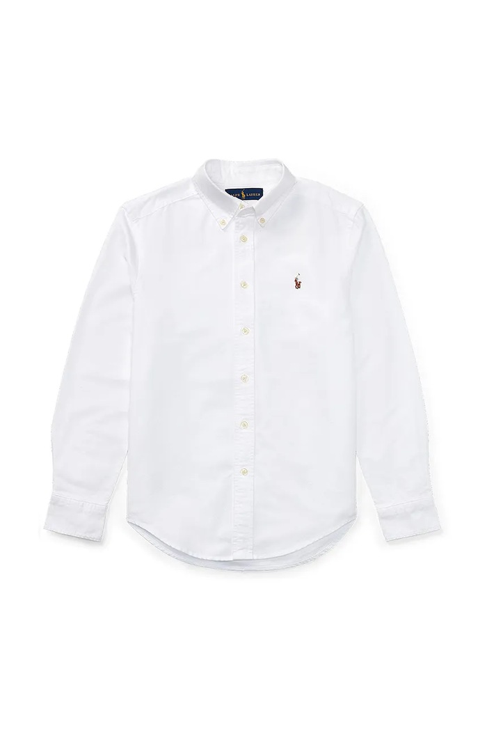 Detská bavlnená košeľa Polo Ralph Lauren 323677133001 biela SS26