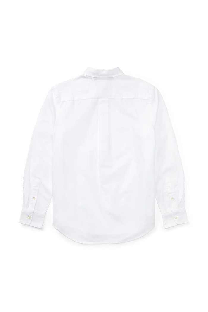 Chlapec Detská bavlnená košeľa Polo Ralph Lauren 323677133001 biela