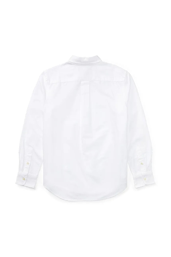 Chlapec Detská bavlnená košeľa Polo Ralph Lauren 323677133001 biela