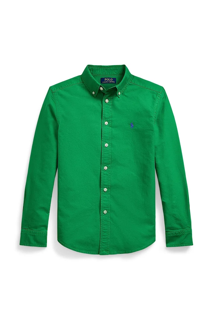Polo Ralph Lauren koszula bawełniana dziecięca bawełna zielony 323858909018