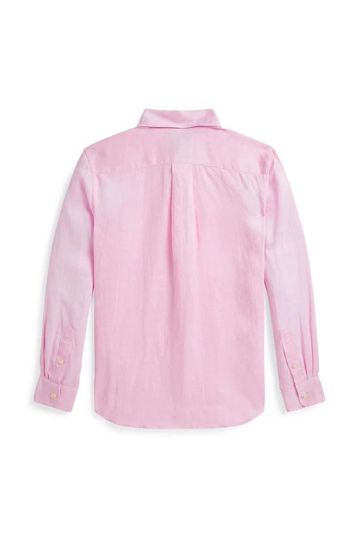 Polo Ralph Lauren koszula bawełniana dziecięca 323967600002 różowy SS26