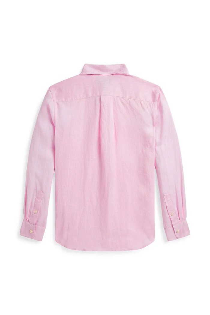 Polo Ralph Lauren koszula bawełniana dziecięca 323967600002 różowy SS26