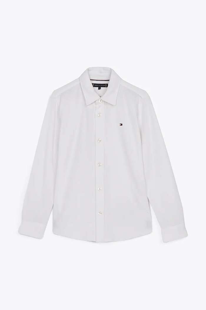 Tommy Hilfiger koszula dziecięca KB0KB09339.116.122.PPYA biały SS25