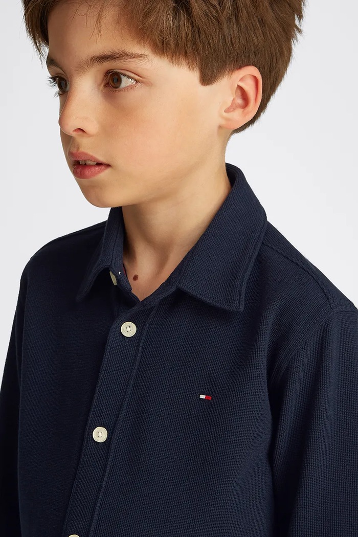 Koszula dziecięca Tommy Hilfiger granatowy KB0KB09339.116.122.PPYA