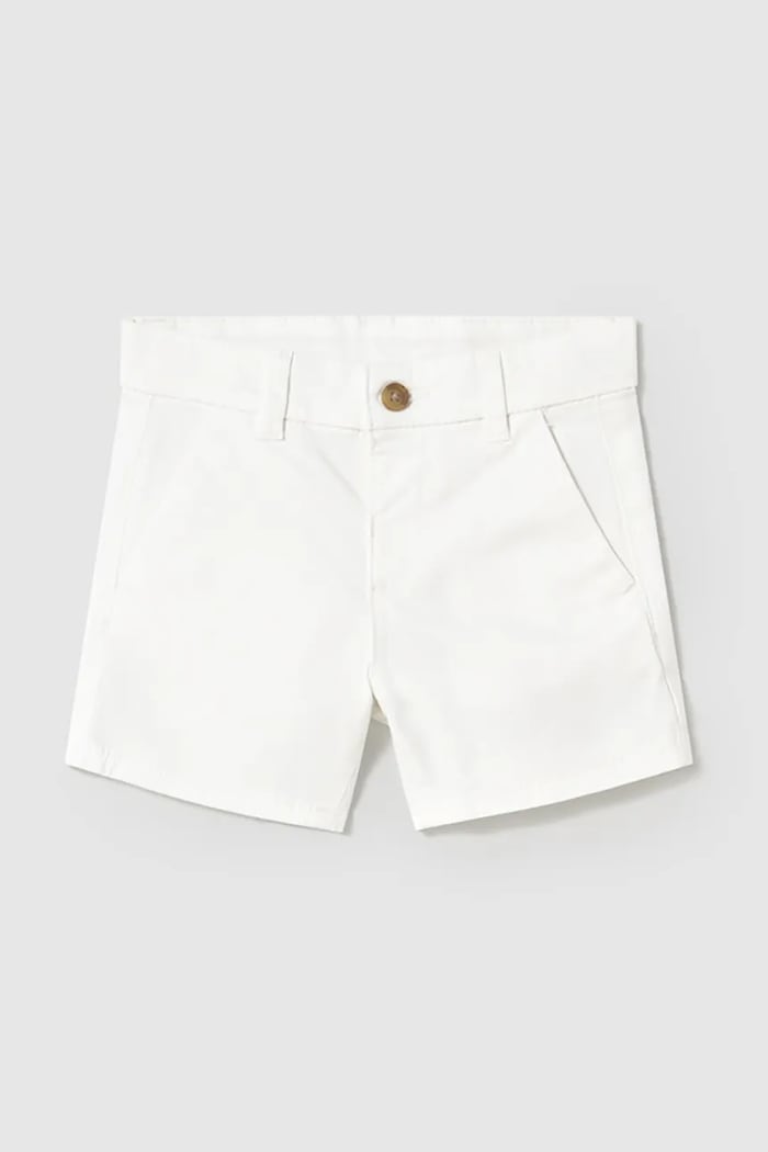 Mayoral pantaloni scurti copii chino basic casual alb 207.3B.Baby.PPYA