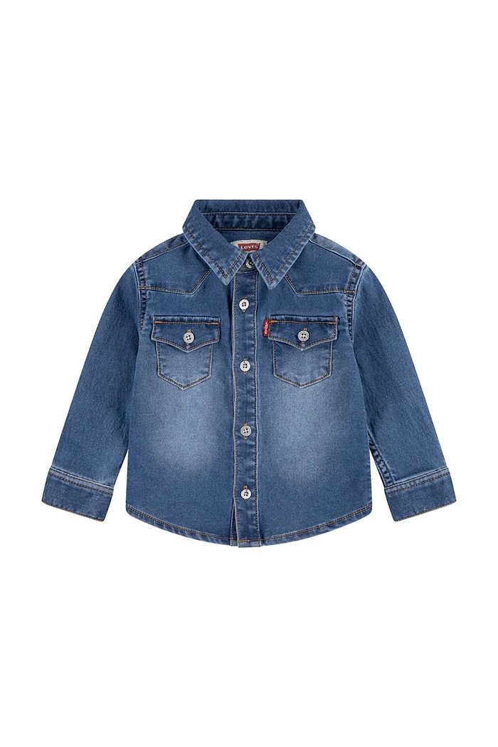 Levi's koszula bawełniana dziecięca MY FIRST BARSTOW casual niebieski 6EM335