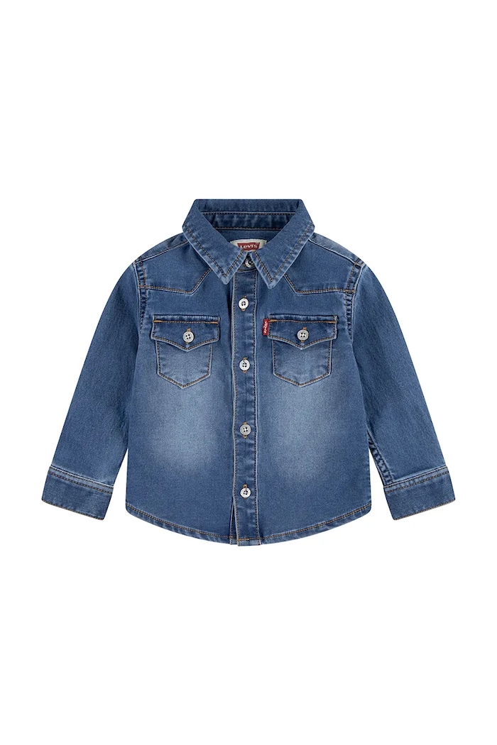 Levi's koszula bawełniana dziecięca MY FIRST BARSTOW casual niebieski 6EM335
