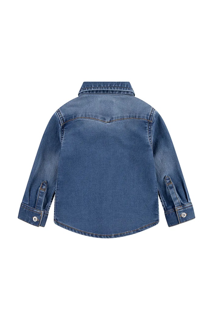 Levi's koszula bawełniana dziecięca MY FIRST BARSTOW 6EM335 niebieski SS25