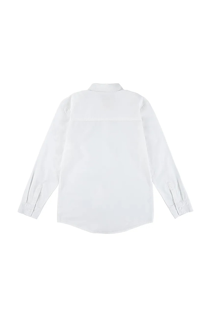 Levi's Cămașă de bumbac pentru copii BATTERY HOUSEMARK SHIRT 9EN129 alb SS25