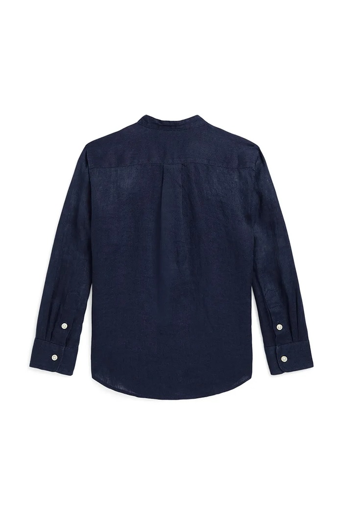 Polo Ralph Lauren koszula z domieszką lnu dziecięca 322964592001 granatowy SS25