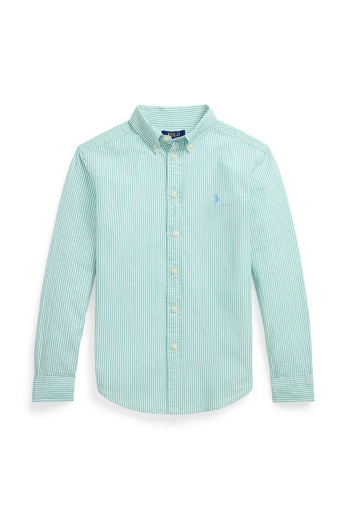 Polo Ralph Lauren koszula bawełniana dziecięca wzorzyste turkusowy 323964692002