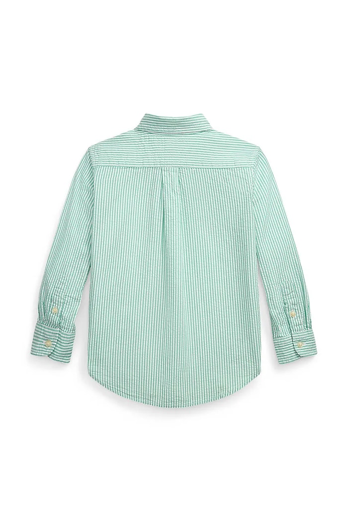 Polo Ralph Lauren koszula bawełniana dziecięca 322964692002 zielony SS25