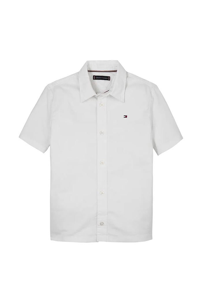 Dětská košile Tommy Hilfiger KB0KB09554.98.122.PPYA bílá SS25