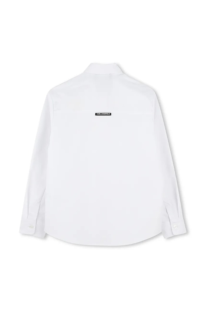 Karl Lagerfeld Koszula bawełniana dziecięca Z30421.114.150 biały SS25