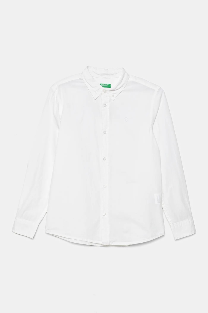 United Colors of Benetton koszula bawełniana dziecięca bawełna biały 54AZCQ00R.G.Reprop.PPYA