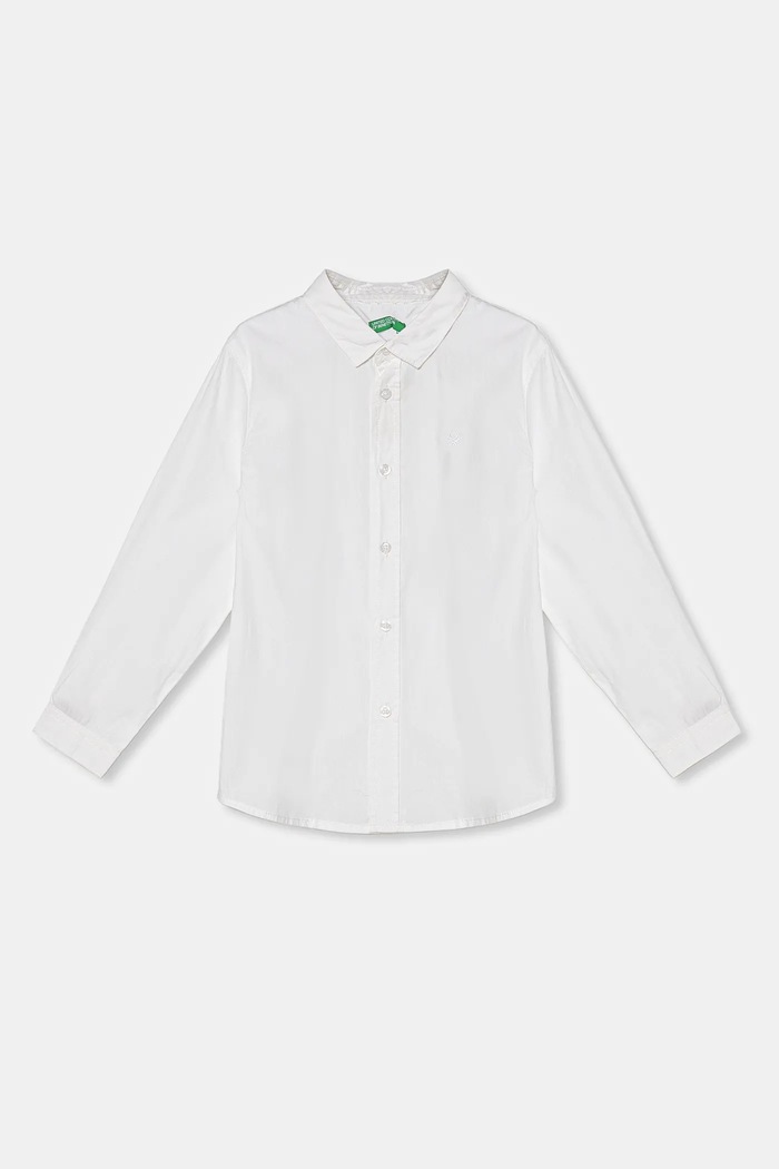 United Colors of Benetton koszula bawełniana dziecięca bawełna biały 54AZGQ00J.P.Reprop.PPYA